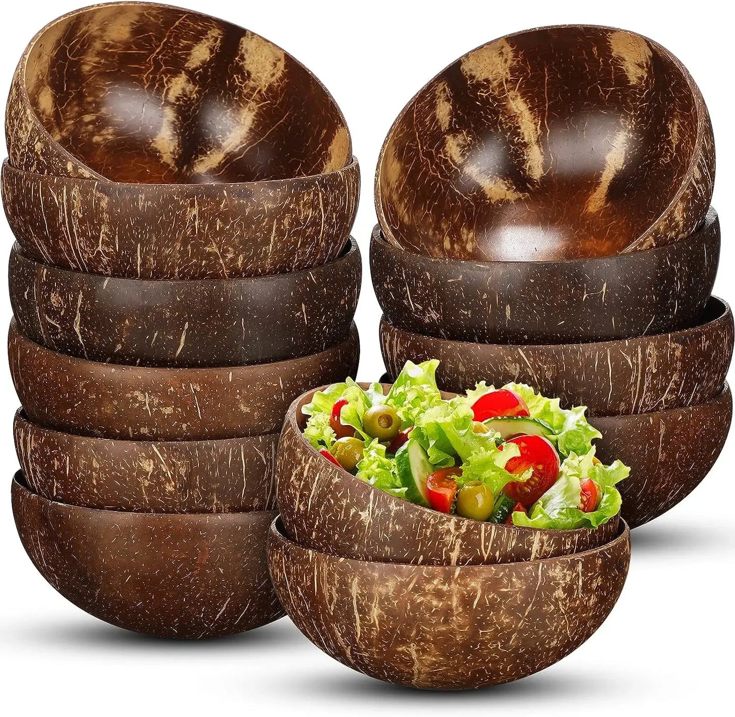 Hand Polished Coconut Shell Serving Set