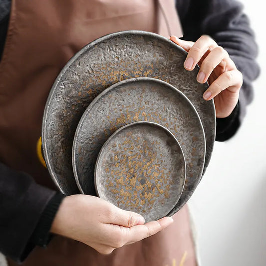 Crushed Basalt Plate Set