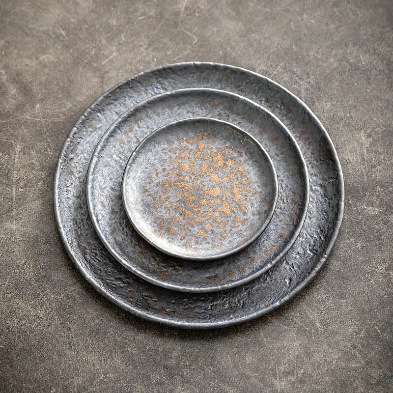 Crushed Basalt Plate Set